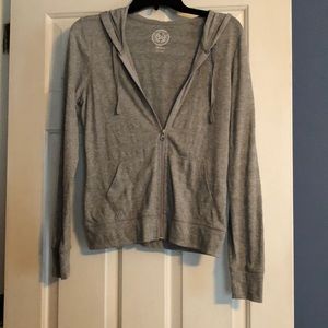 So Zip Up Gray Hoodie